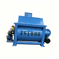 Bétonnière à double arbre à rotation forcée JS1000 |   Centrale de Béton Prête à l'Emploi Industrielle de 1000L, Machine de Malaxage
