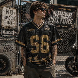 Custom Vintage Motorsport Oversized Racing Jersey Track Day Car Club Fan Shirt Number Team Mesh American Football Jersey - Product Image 1