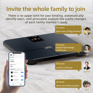 Báscula Digital de Baño de Calidad Premium Única con Analizador de Grasa <span class=keywords><strong>Corporal</strong></span>, <span class=keywords><strong>Porcentaje</strong></span> de Agua, <span class=keywords><strong>Masa</strong></span> Muscular e IMC - Product Image 2