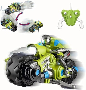 Motocicleta RC 2.4G 1/10 con Control Remoto, Motocicleta de Acrobacias y Derrapes de Alta Velocidad con Ruedas de Acción de 360 Grados - Product Image 2
