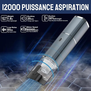 Nouvel <span class=keywords><strong>aspirateur</strong></span> de voiture miniature, <span class=keywords><strong>aspirateur</strong></span> à main <span class=keywords><strong>sans</strong></span> <span class=keywords><strong>fil</strong></span>, <span class=keywords><strong>aspirateur</strong></span> de voiture portable avec moteur <span class=keywords><strong>sans</strong></span> balais, aspiration de 12000 Pa - Product Image 3
