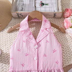 Vestido clásico con estampado de lazos a rayas y corte en A <span class=keywords><strong>para</strong></span> <span class=keywords><strong>adolescentes</strong></span>, uso diario informal y <span class=keywords><strong>para</strong></span> fiestas. - Product Image 3
