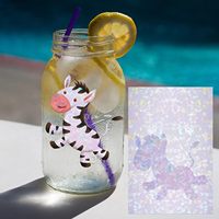 Verre cassé et étoiles superposition de stratifié holographique transparent papier autocollant laser en vinyle auto-adhésif pour imprimante à jet d'encre
