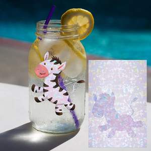 Verre cassé et étoiles superposition de stratifié holographique transparent papier autocollant <span class=keywords><strong>laser</strong></span> en vinyle auto-adhésif pour <span class=keywords><strong>imprimante</strong></span> à jet d'encre - Product Image 3