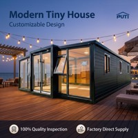 Cabane de villégiature préfabriquée sur mesure, maison modulaire à ossature en acier pour les projets de tourisme, de camping et d'hébergement d'hôtes