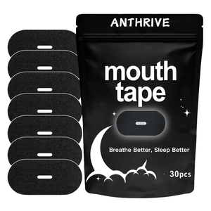 Anthrive Bande adhésive buccale anti-ronflement respirante en coton de soie premium parfumée à la lavande avec trou pour dormir - Product Image 1