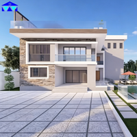 Low Cost Long Life LGS Maison préfabriquée Villas Maison résidentielle 200 ㎡  Zone de résidence au Nigeria
