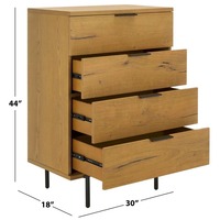 Fourniture d'usine 3 pièces ensemble de chambre à coucher en MDF avec commode coffre table de chevet finition chêne poignées en laiton antique durables