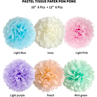 Pompons en papier arc-en-ciel, décorations de fête colorées, fleurs en papier, fleurs macaron de Pâques, décorations murales pour la salle de classe des enfants