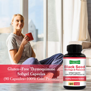 Triple force graines noires <span class=keywords><strong>Moringa</strong></span> graines de lin Softgels 100% huile pressée à froid immunitaire santé cardiaque soutien peau <span class=keywords><strong>cheveux</strong></span> avantages - Product Image 5