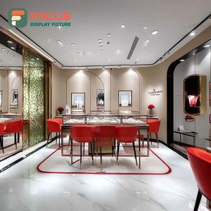 Luxury Jewelry Showcase Cabinet Metal Frame Boutique Space Display Cabinet - Product Image 1