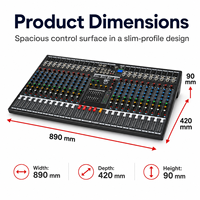 Console de mixage audio professionnelle EX-2400 24 canaux, égaliseur graphique 3 bandes, USB, Bluetooth pour studio, scène et enregistrement en direct