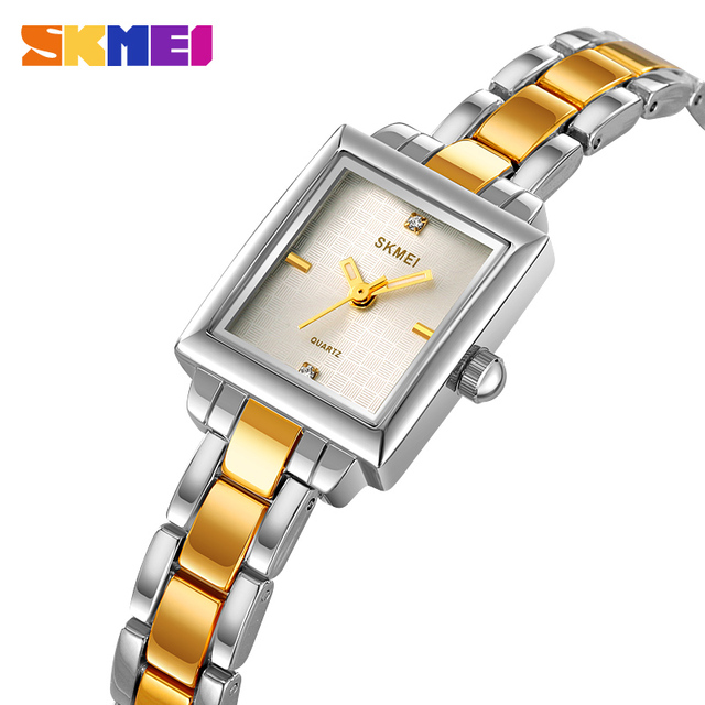 SKMEI 2315 New Fashion Ladies Quartz Watch Waterproof 30m Gold Stainless Steel Quartz Watches