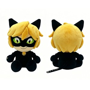 Jouets en peluche Miraculou <span class=keywords><strong>Ladybug</strong></span> & Cat <span class=keywords><strong>Noir</strong></span>, poupées en peluche douces pour enfants, cadeau pour les fans - Product Image 4