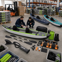 Kit de kayak de pêche gonflable professionnel, assortiment premium pour les acheteurs en gros