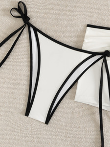Loveda Sports Style <strong>Swimwear</strong> <strong>Manufacturer</strong> Women's Summer Beach Wear Eco Friendly Bikini Custom Logo Bikini Shorts 3 Piece Set - Product Image 4