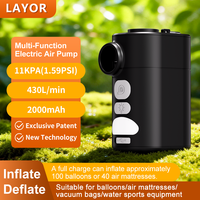 Pompe à air électrique portable 430L/min 11kPa pour gonflables, 5 buses, camping en plein air, matelas pneumatiques, bateaux, coussins, canapés, piscines