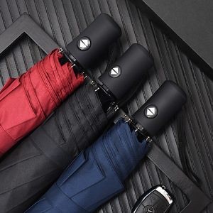Totalmente automático plegable resistente al viento triple hombres y mujeres Sunny Rainy regalo logotipo personalizado/paraguas de Color - Product Image 3