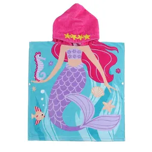 Serviette de bain à capuche pour bébés, ensemble animaux, dinosaure, personnalisé, 100% coton, serviette de plage, pour enfants