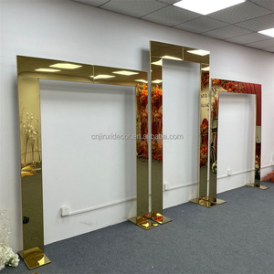 Hochzeits bogen Hintergrund Edelstahl Blumen ständer Geburtstags feier Outdoor Frame Ballon Unregelmäßige Form Stand Dekoration - Product Image 3