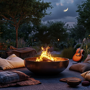 <span class=keywords><strong>Brasero</strong></span> modulaire en acier Corten avec bassin à eau, anneau en Corten, accessoires de feu d'extérieur pour le bois, pour le camping, le jardin et le <span class=keywords><strong>barbecue</strong></span> - Product Image 1