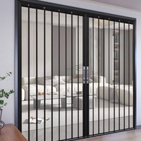 Porte moustiquaire rétractable et pliable moderne, sécurité renforcée, pour chambre d'enfant, animaux domestiques, hôtel, villa, avec ventilation sécurisée - Vente en gros uniquement