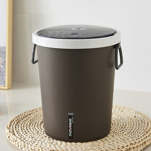 Luxury Modern Office Hotel Bathroom Plastic 10 13 64 Liter Gallon Black Trash Garbage Can Waste Rubbish Bin With Lids Cover