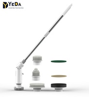 Brosse de nettoyage électrique multifonctionnelle en plastique pour sols, sans fil, portable, IP67, écologique