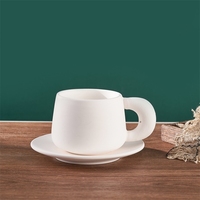 Tasse en céramique embryonnaire en argile haute température pour la peinture DIY, poterie vierge à peindre par les enfants, argile blanche à haute visibilité
