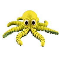 Jouet anti-stress pieuvre articulé imprimé en 3D, vente en gros, sensoriel, pour adultes 12+, PLA écologique biodégradable, MOQ2 Lamona
