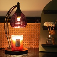 Lampe chauffe-cire Muguet à intensité variable et température réglable, lampe chauffe-bougie, lampe d'ambiance de table