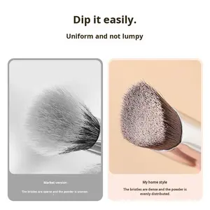 Triángulo oblicuo en forma <span class=keywords><strong>de</strong></span> hierro pelo sintético mango <span class=keywords><strong>de</strong></span> plástico resaltar <span class=keywords><strong>corrector</strong></span> cara lágrima aplicación brocha <span class=keywords><strong>de</strong></span> maquillaje - Product Image 3