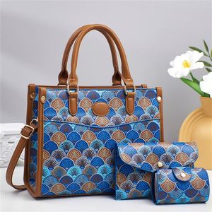 Fashionable Eco-Friendly Women's Handbag Purse Set Stylish 3pcs Tote Bags Durable Lightweight and Waterproof for Gifts - Product Image 5