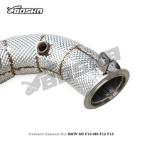 Tuyaux d'échappement en acier inoxydable pour BMW M5 M6 F10 F12 F13 F06 2012-2016 S63 4.4TT Downpipe à flux libre