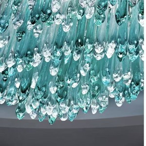 <span class=keywords><strong>Lampadario</strong></span> in Vetro <span class=keywords><strong>a</strong></span> <span class=keywords><strong>Goccia</strong></span> d'Acqua Verde Personalizzato FireLux di Alta Qualità per Decorazione di Hall di Centri Commerciali, <span class=keywords><strong>Lampadario</strong></span> per Soffitti Alti - Product Image 3
