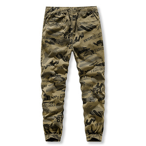 <span class=keywords><strong>Pantalon</strong></span> cargo pour homme, tissé, imprimé sur toute la surface, avec ceinture élastique, coupe droite, camouflage, <span class=keywords><strong>pantalon</strong></span> de travail extérieur - Product Image 2