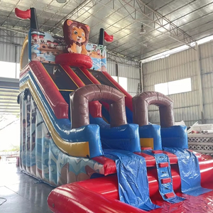 Trượt nước Inflatable với hồ bơi dành cho người lớn kích thước nhỏ Tikes ướt hoặc khô trượt Inflatable - Product Image 1