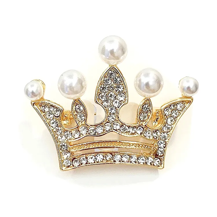 Broches coroa, broches de coroa da moda, cor dourada, prata, transparente, strass, vestido, fivela, emblemas, acessórios de joias para mulheres