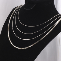 Chaînes de boîte uniques S925 Sterling Silver Thick Wire C Link Chains pour DIY Handmade Permanent Necklace Bracelet Jewelry Making
