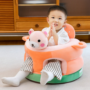 <span class=keywords><strong>Fauteuil</strong></span> d'apprentissage pour bébé en <span class=keywords><strong>peluche</strong></span> motif Ours Lapin, avec dossier anti-chute pour nourrisson et tout-petit - Product Image 4
