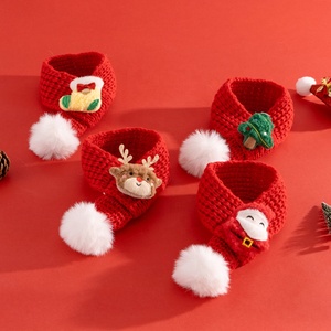 Vêtements de Noël pour chiot chat Hiver Adorable Collier réglable pour chien et chat pour les fêtes Chapeau de Père Noël Cadeau pour chiot - Product Image 2