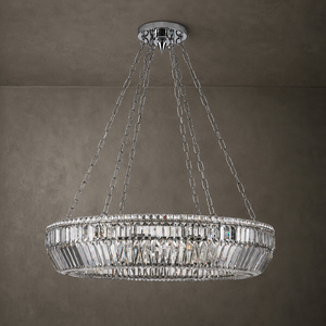 Matte <b>Black</b> <b>Frame</b> Round Crystal Pendant Light Smoky Crystal Shade For Entryway Walk In Closet Interior Home Lighting - Product Image 5