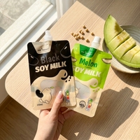 Pochettes souples à bec verseur de qualité alimentaire pour lait de soja et boissons, sacs anti-fuite résistants à la chaleur avec impression personnalisée