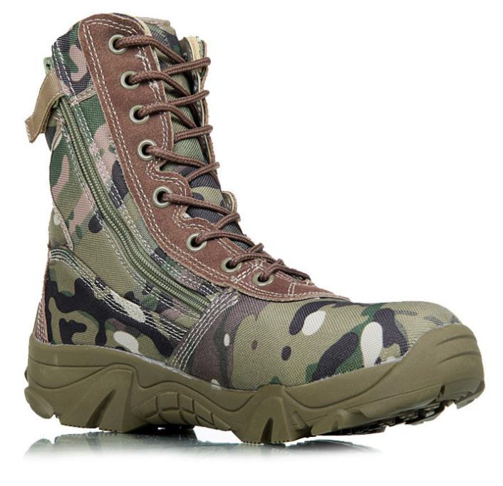Camouflage military boots desert tactical training boots autumn and winter outdoor hiking boots