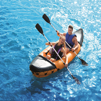 Kayaks tandem de rafting à pédales, pliables, pour 2 personnes, idéaux pour la pêche, livraison directe
