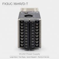Unidad PLC FX3UC-16MR/D-T, 8 Entradas, 8 Salidas de Relé con Bloque de Terminales, Original Mitsubishi