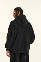 Pull en molleton ample et rétro, effet délavé, avec capuche et design brodé personnalisé. Sweat à capuche décontracté.