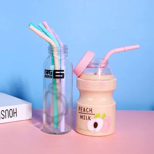 BPA Free <b>Reusable</b> Silicone Soft Drinking <b>Straws</b> Foldable and Colorful Party Kitchen Accessories Bar Supplies - Product Image 3