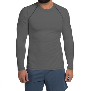 Rashguard personnalisé pour homme, respirant, à séchage rapide, manches longues, pour entraînement MMA, BJJ, gym, natation, polyester, spandex. - Product Image 1