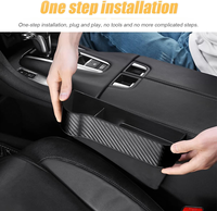 Organisateur de vide-espaces pour siège de voiture avec porte-gobelet, boîte de rangement et chargeur USB, pochette latérale multifonctionnelle pour l'intérieur du véhicule